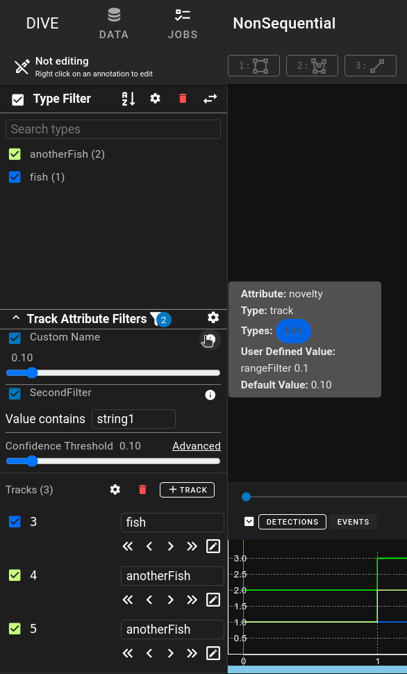 Attribute Track Filter Primary Display Details